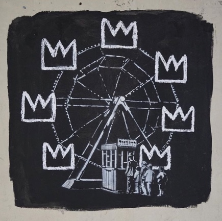 2017:09:18 - SA - UK - London - Barbican - Basquiat crowns - Instagram